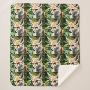 Cobertor Sherpa Cunning Fennec Fox,