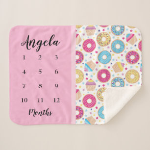 Cobertor Sherpa Cupcakes e Rosquinhas - Etapa Foto Sherpa Blanket