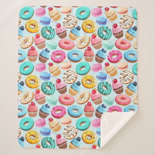 Cobertor Sherpa Cupcakes Sherpa Blanket (Frente)