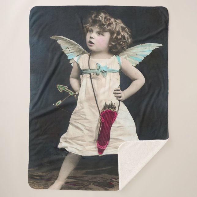 Cobertor Sherpa Cupido Zangado (Frente)