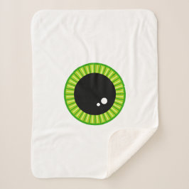 Cobertor Sherpa Curioso, Grande Olho Verde