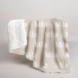 Cobertor Sherpa Custom Name Cozy Blanket for Mom-To-Be or Kids