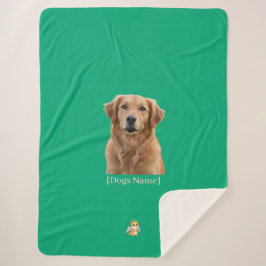 Cobertor Sherpa Custom Photo Dog Memorial Sherpa Blanket