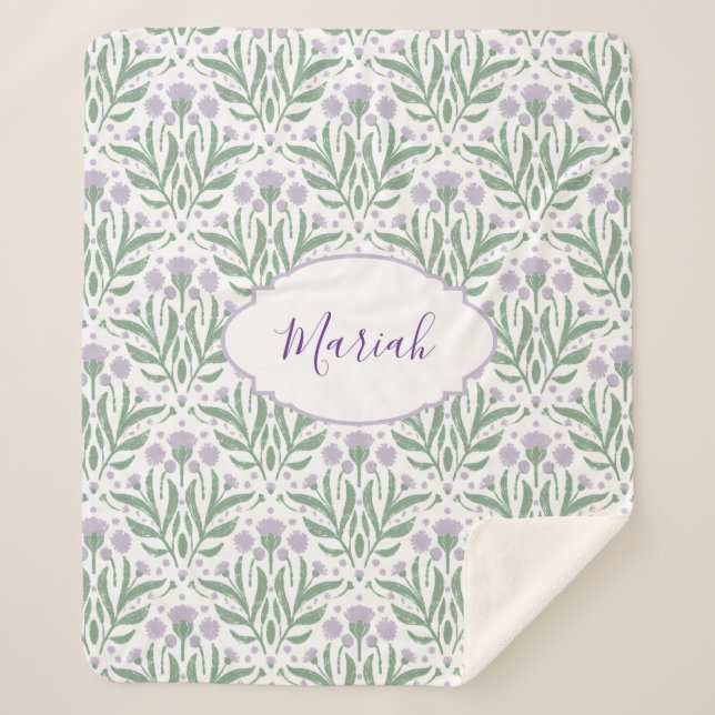 Cobertor Sherpa Custom sherpa baby blanket with personalized name. (Frente)