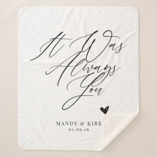 Cobertor Sherpa Custom Wedding Gift for Couple – Anniversary 