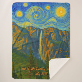 Cobertor Sherpa Customize van Gogh Yosemite Valley Family Vacation