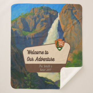 Cobertor Sherpa Customize Yosemite Falls Park Family Adventure