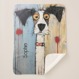 Cobertor Sherpa Cute Doggie Personalizado