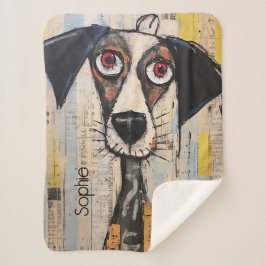 Cobertor Sherpa Cute Doggie Personalizado
