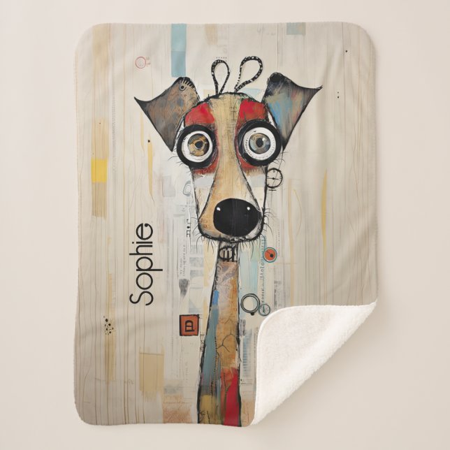 Cobertor Sherpa Cute Doggie Personalizado (Frente)