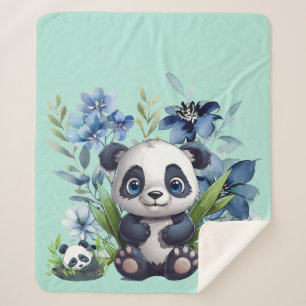 Cobertor Sherpa Cute Panda Baby