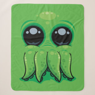 Cobertor Sherpa Cutethulhu Cute Cthulhu Face
