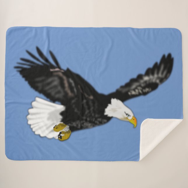 Cobertor Sherpa da Águia Americana (Frente (Horizontal))