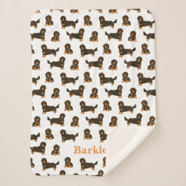 Cobertor Sherpa Dachshund Personalizado Blanket - Cachorro