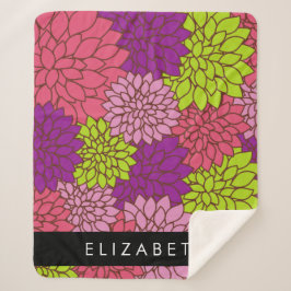 Cobertor Sherpa Dahlia Flores, Flores Coloridas, Seu Nome