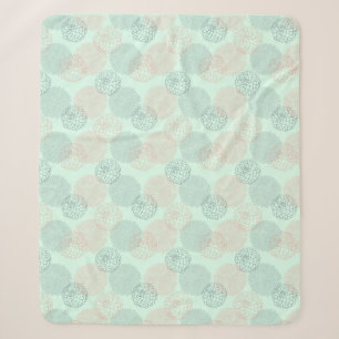 Cobertor Sherpa Dahlias cor-de-rosa e azul Sherpa Blanket Sea Verd