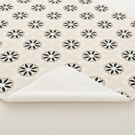 Cobertor Sherpa Daisy Delight Flor Monocromático