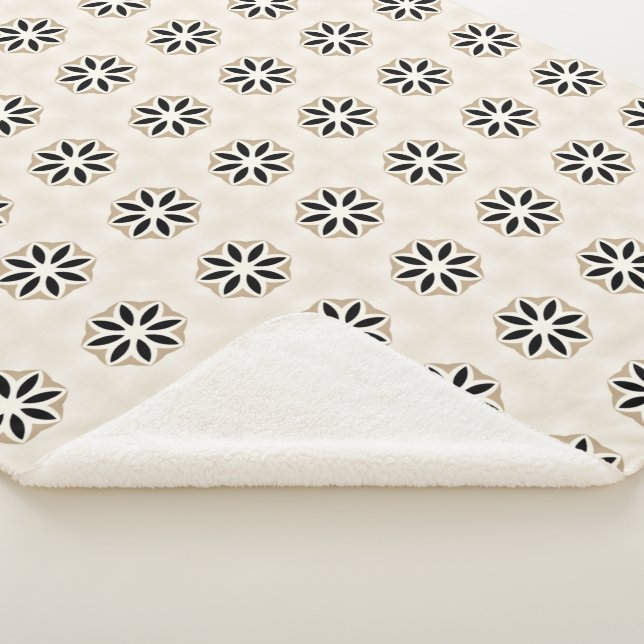 Cobertor Sherpa Daisy Delight Flor Monocromático (3/4)