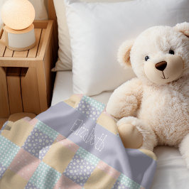 Cobertor Sherpa Daisy Dream Pastel Patchwork