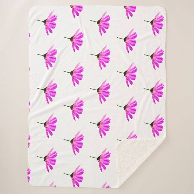 Cobertor Sherpa Daisy Rosa (Frente)