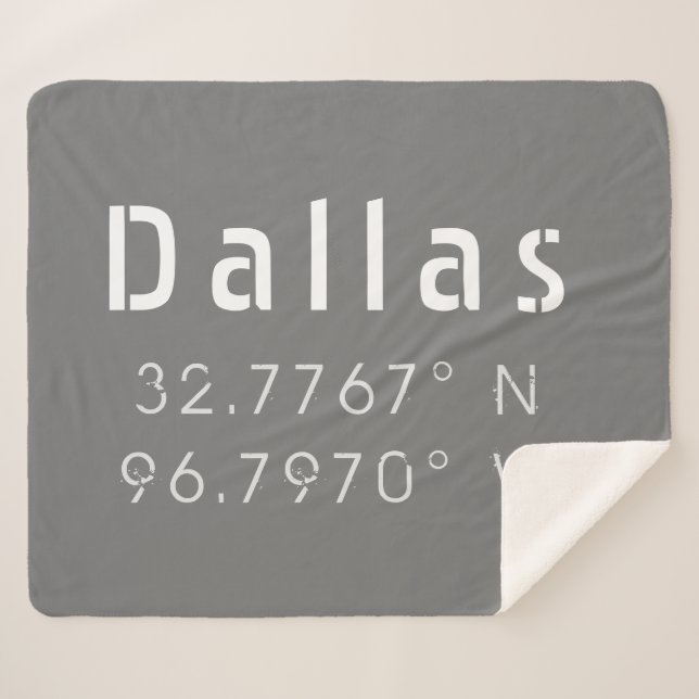 Cobertor Sherpa Dallas Latitude e Longitude (Frente (Horizontal))