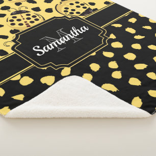 Cobertor Sherpa Damybugs Amarelos