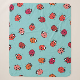 Cobertor Sherpa Damybugs, fundo azul, charmoso e uniforme