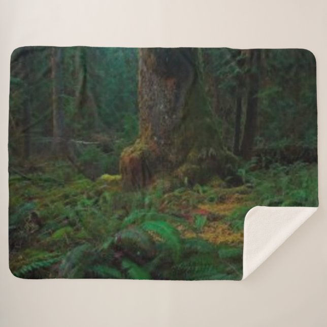 COBERTOR SHERPA DARK WOODS (Frente (Horizontal))
