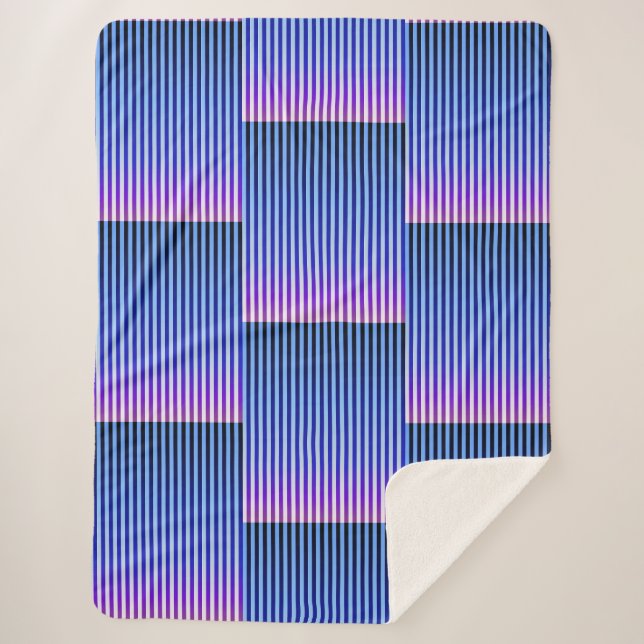 Cobertor Sherpa Daybreak e Nightfall (Stripes) (Frente)