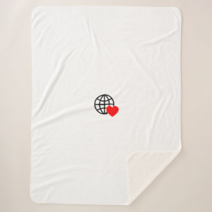 Cobertor Sherpa de Amor Global Personalizado