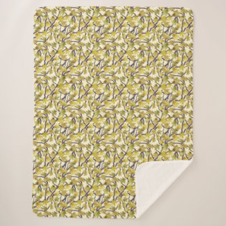Cobertor Sherpa de Árvore de Bordo Amarelo e Doura