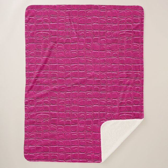 💗 Cobertor Sherpa de Couro Rosa Estilo Home Cozy  (Frente)