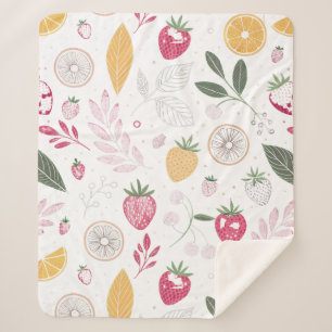 Cobertor Sherpa de Morangos Doces – Médio