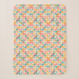 Cobertor Sherpa de Padrão Floral Geométrico Colori