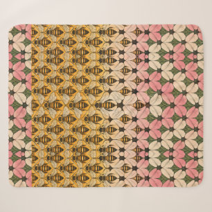 Cobertor Sherpa de Tesselações de Abelhas e Flores