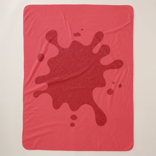 Cobertor Sherpa de Tomate Vermelho Manchado – Pers (Frente)