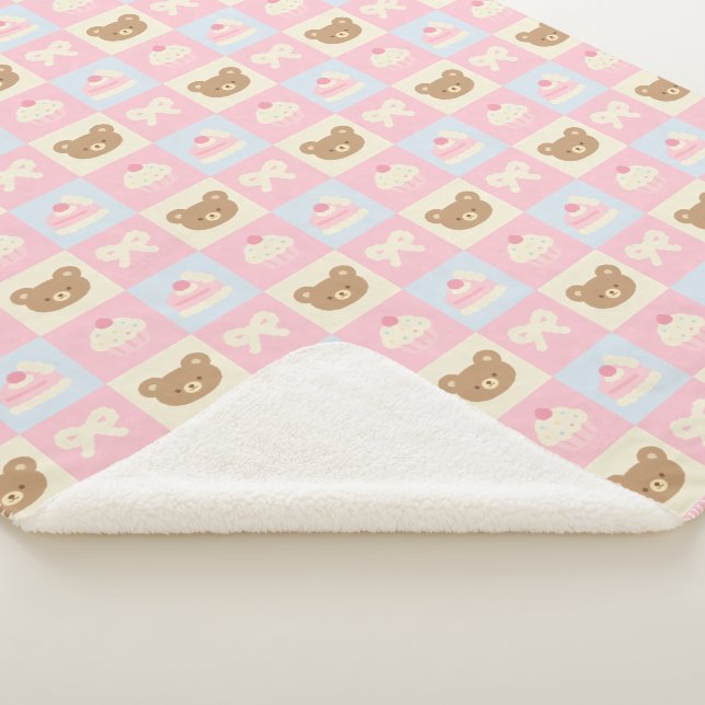 Cobertor Sherpa de Urso Teddy Rosa para Bebê Menin (3/4)