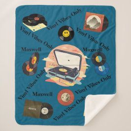 Cobertor Sherpa de Vinil Retro Vintage