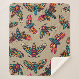 Cobertor Sherpa Death Moth