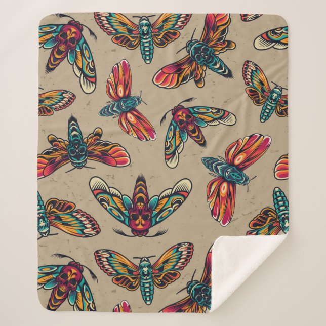 Cobertor Sherpa Death Moth (Frente)