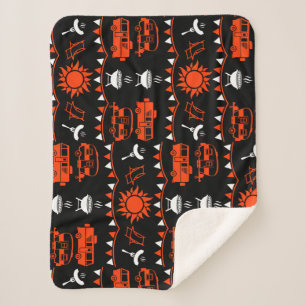 Cobertor Sherpa Decoração de acampamento de Caravana