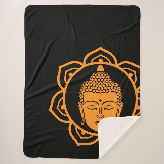 Cobertor Sherpa Decoração do lar budista (Frente)