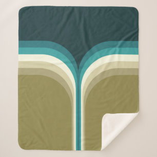 Cobertor Sherpa decoração em arco duplo estilo retrô