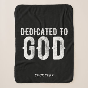 COBERTOR SHERPA DEDICADO A DEUS TEXTO BRANCO PERSONALIZÁVEL LEGAL