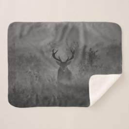 Cobertor Sherpa Deer In The Mist