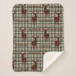 Cobertor Sherpa Deer Personalizado Sherpa Blanket
