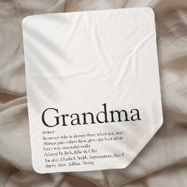 Cobertor Sherpa Definição de Avó Preto e Branco Divertido Moderno