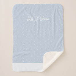 Cobertor Sherpa Deixem-na nevar Bolinhas azuis de gelo de árvore d