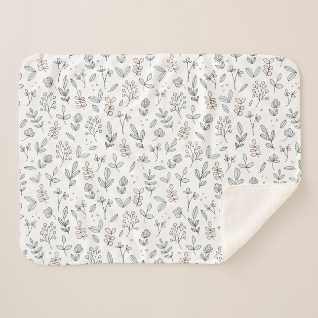 Cobertor Sherpa Delicate Floral Baby (Frente (Horizontal))