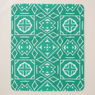 Cobertor Sherpa Desenho Africano de Arte. Impressão tribal. Ikat